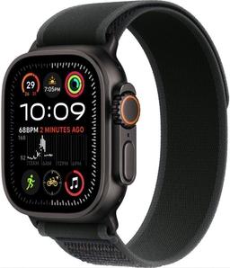 Apple Watch Ultra 2 (Cellular + GPS) - 64GB - 49mm - Black Titanium Case with Black Rubber Alpine Loop Band - One Size