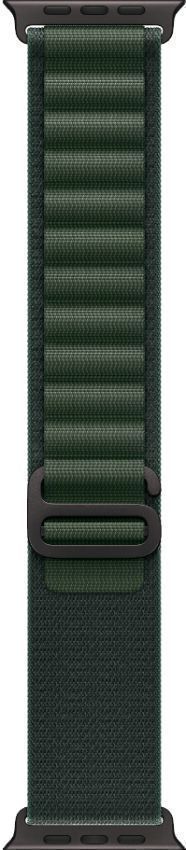 Apple Watch Ultra 2 (Cellular + GPS) - 64GB - 49mm - Black Titanium Case with Dark Green Textile Alpine Loop Band - One Size