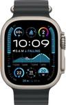 Apple Watch Ultra 2 (Cellular + GPS) - 64GB - 49mm - Titanium Titanium Case with Black Rubber Ocean Band - S/M Size