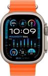 Apple Watch Ultra 2 (Cellular + GPS) - 64GB - 49mm - Titanium Titanium Case with Orange Rubber Ocean Band - One Size