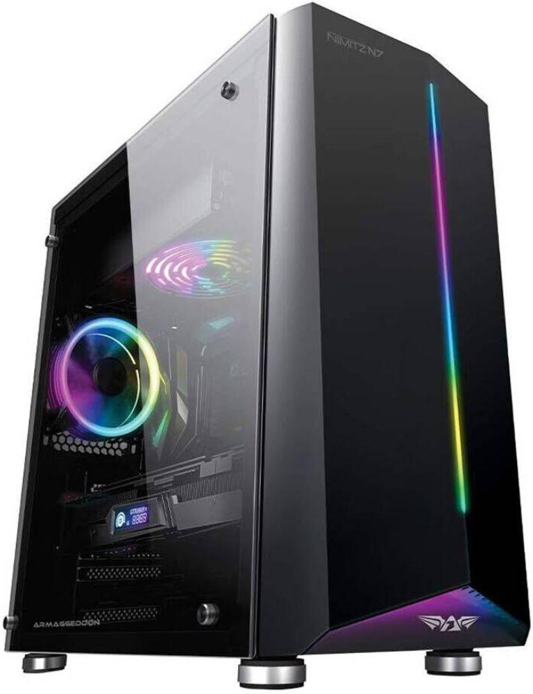 Armaggeddon  Nimitz N7 RGB Mid Tower Gaming PC Case - Black - Brand New