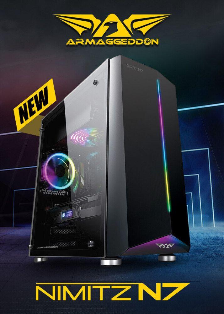 Armaggeddon Nimitz N7 RGB Mid Tower Gaming PC Case - Black