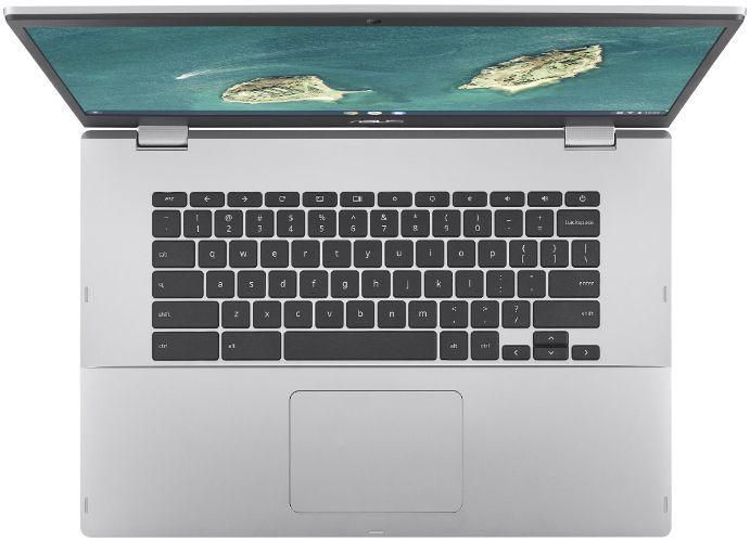 Asus Chromebook CX1500 Laptop 15.6" - Transparent Silver - Intel Celeron N3350 1.5GHz - 8GB RAM - 128GB