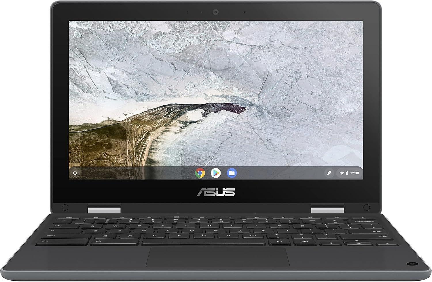 Asus  Chromebook Flip C214 Laptop 11.6" - Intel Celeron N4000 1.1GHz - 32GB -  Dark Grey - 4GB RAM - 11.6 Inch - Excellent