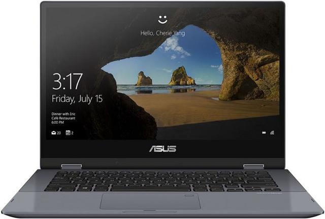 Asus Vivobook Flip 14 TP412 Laptop 14" Intel Core i7-8550U 1.8GHz in Star Grey in Excellent condition