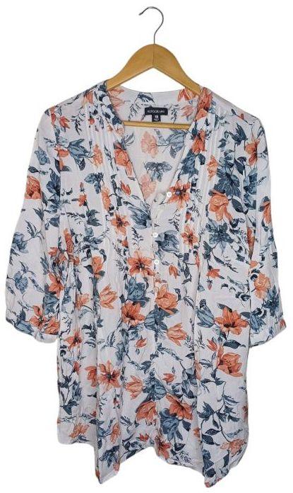 Autograph  Floral Blouse 18 - White - Excellent