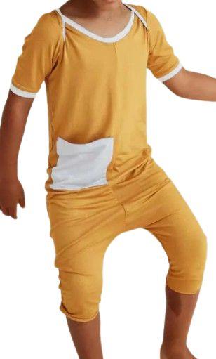 Awakind  Junior Bamboo Original Romper (Size 4-5) - Safron - Brand New