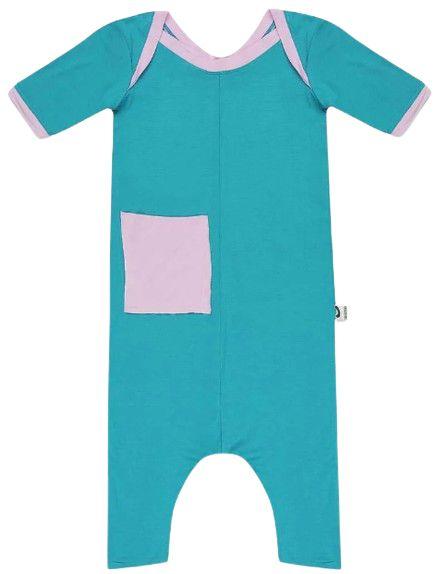 Awakind  Junior Bamboo Original Romper (Size 10-11) - Teal - Brand New