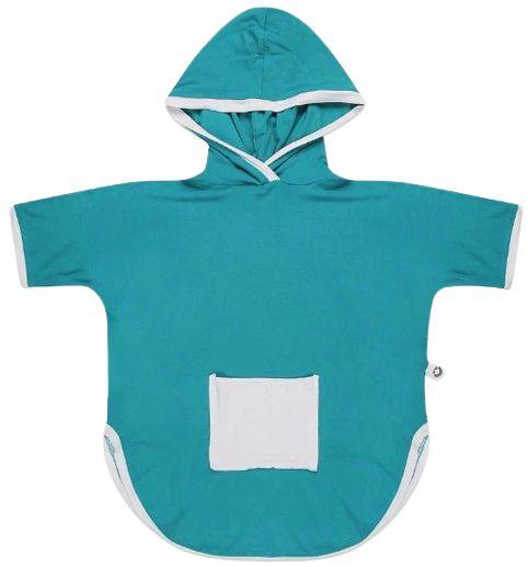 Awakind  Junior Bamboo Poncho UPF50+ (Size 6-7) - Teal - Brand New