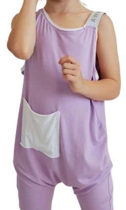 Awakind Junior Bamboo Singlet Romper (Size 10-11) - Lilac