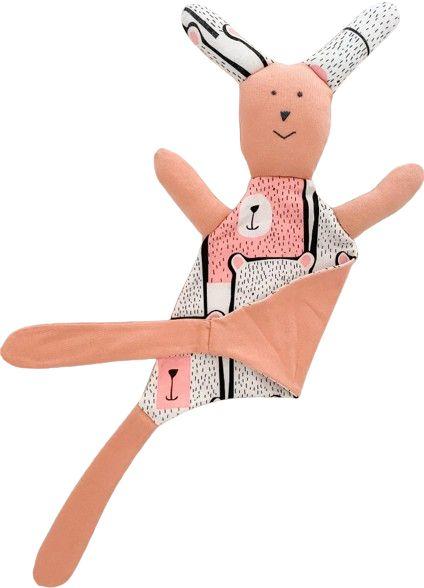 Baby Loves Sleep  Bunny Hugs Baby Comforter  - Peach Pink  - Over Stock