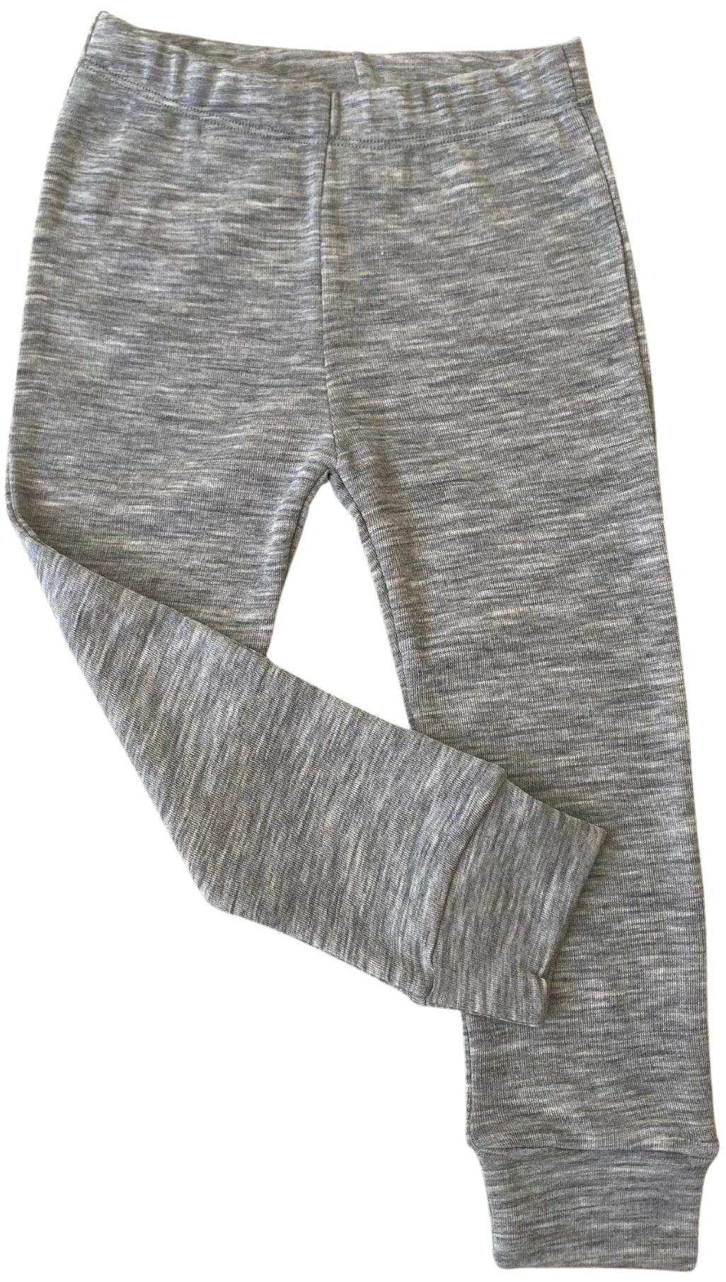 Sweet Cheeks Merino Baby Merino Leggings - Grey Marle - 1-2 Years