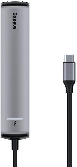 Baseus CAHUB-J0G Mechanical Eye 6-In-1 USB HUB - Grey