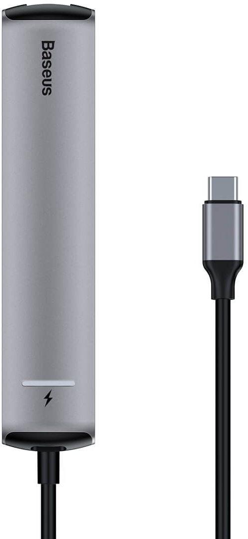 Baseus  CAHUB-J0G Mechanical Eye 6-In-1 USB HUB - Grey - Brand New