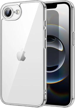 Blacktech Thick Silicone Phone Case with iPhone 16e - Clear