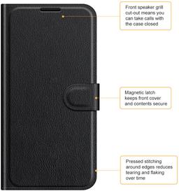 Blacktech Wallet Phone Case for LG Velvet 5G - Black