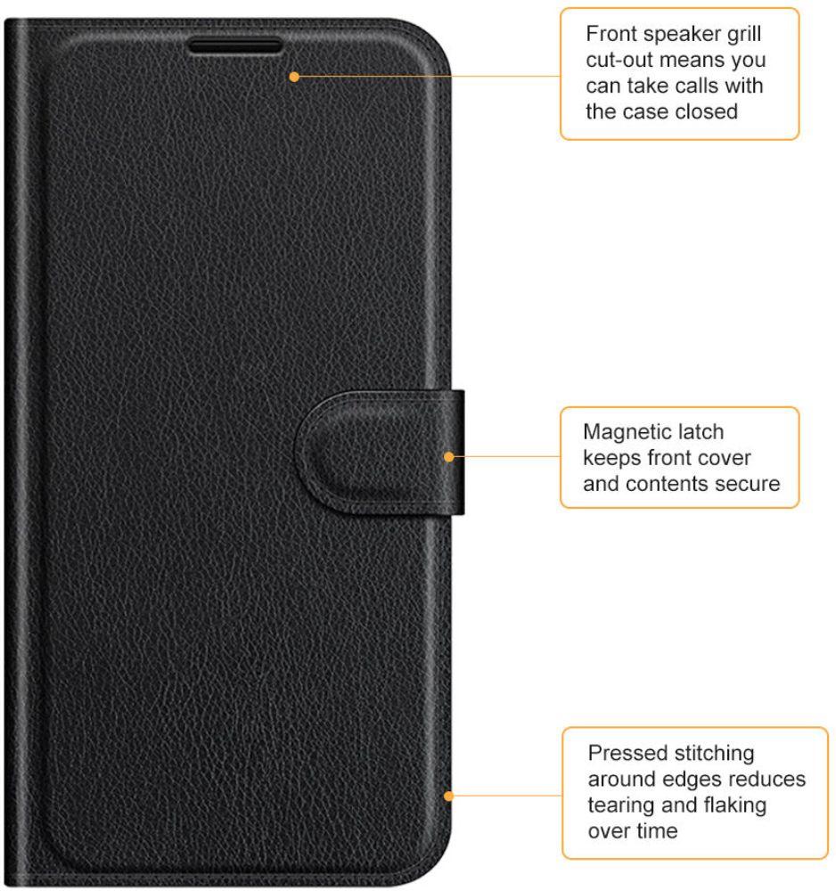 Blacktech Wallet Phone Case for LG Velvet 5G - Black