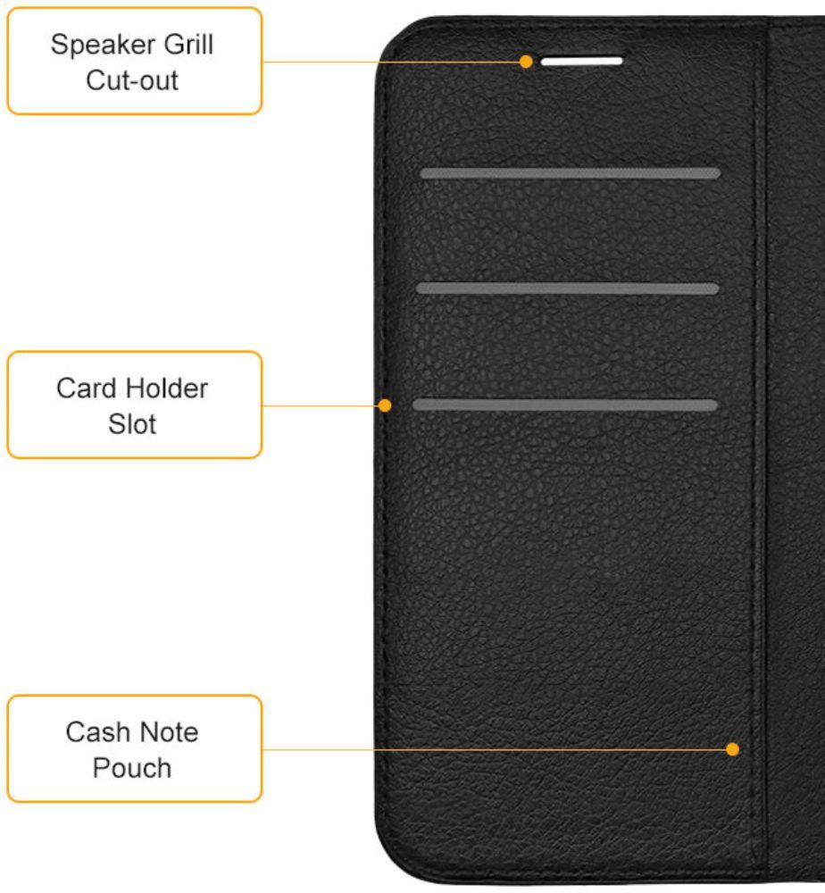 Blacktech Wallet Phone Case for LG Velvet 5G - Black