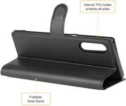 Blacktech Wallet Phone Case for LG Velvet 5G - Black