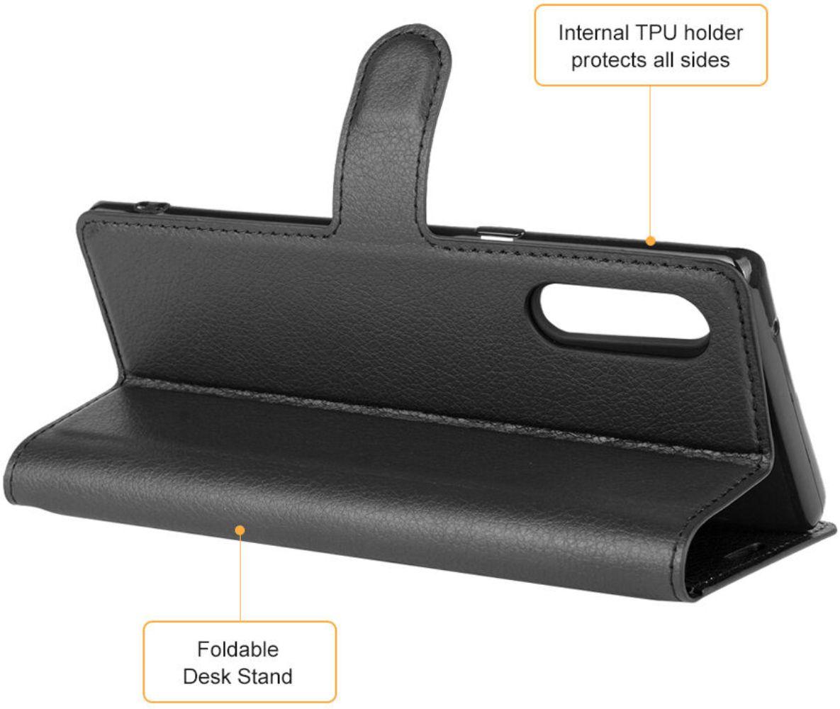 Blacktech Wallet Phone Case for LG Velvet 5G - Black