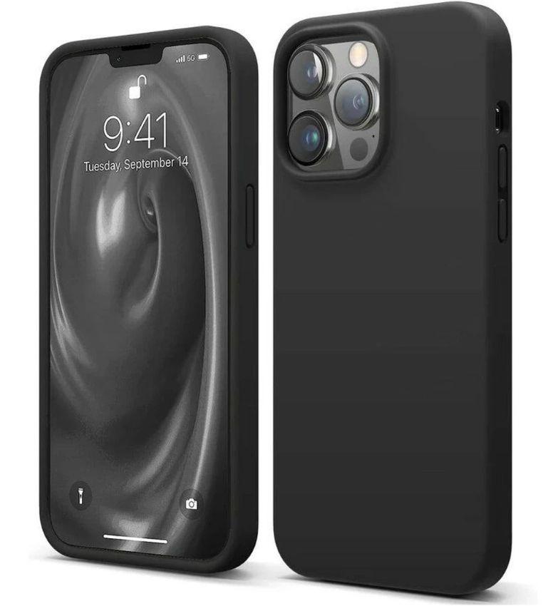 Bloom  Liquid Silicone Phone Case for iPhone 12/ 12 Pro - Black - Brand New