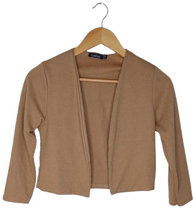 Boohoo  Cropped Jacket 10 - Brown - Excellent