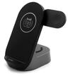 Budi 3 in 1 15W Wireless Charging Stand - Black