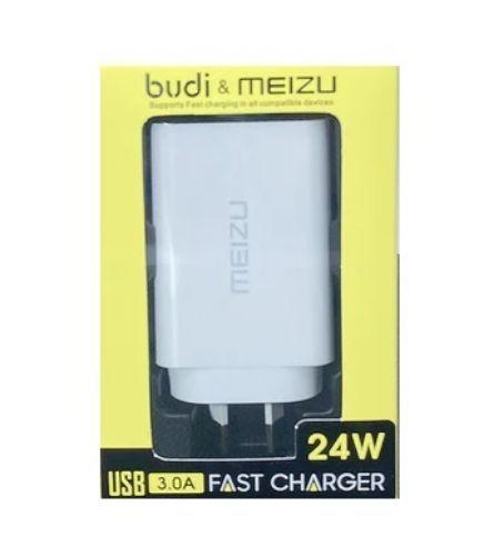 Budi  USB 3.0A 24W Fast Charger AU Plug (3pcs)  - White - Brand New