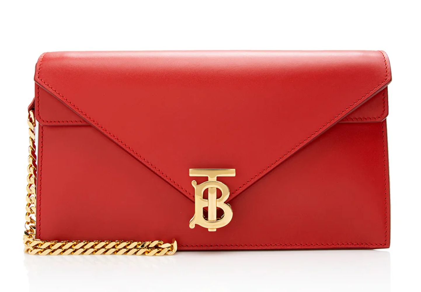 Burberry Leather TB Envelope Chain Shoulder Bag