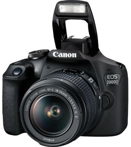 Canon EOS 2000D and EF-S 18-55mm IS II Lens - Black