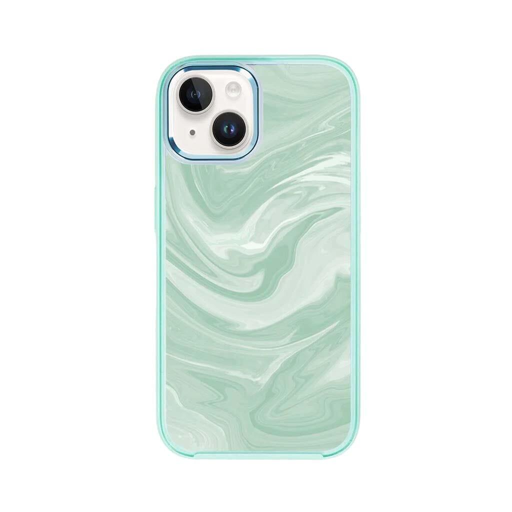 Caseco iPhone 15 Case With MagSafe - Green Swirl