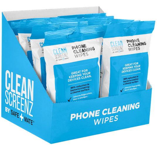 Case-Mate  CleanScreenz Cleansing Phone Wipes (20pcs) - White/Blue - Brand New