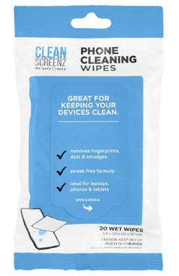 Case-Mate CleanScreenz Cleansing Phone Wipes (20pcs) - White/Blue