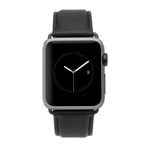 Case-Mate  Signature Leather Apple Watch Band 42-44mm - Black - Brand New
