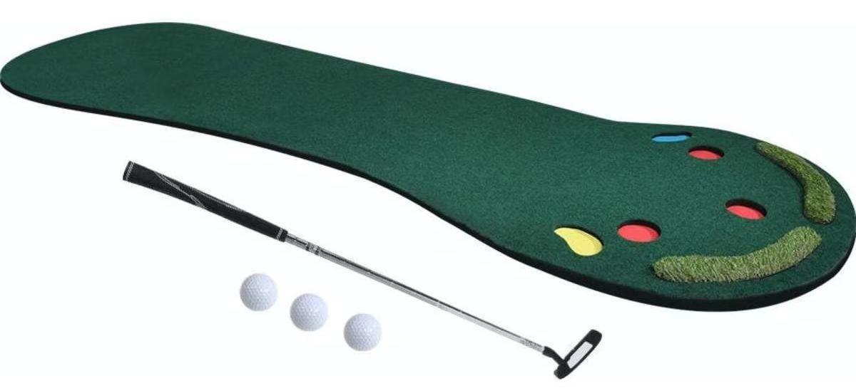 Centra  3M Golf Putting Mat Practice Portable Slope Balls - Green - Brand New