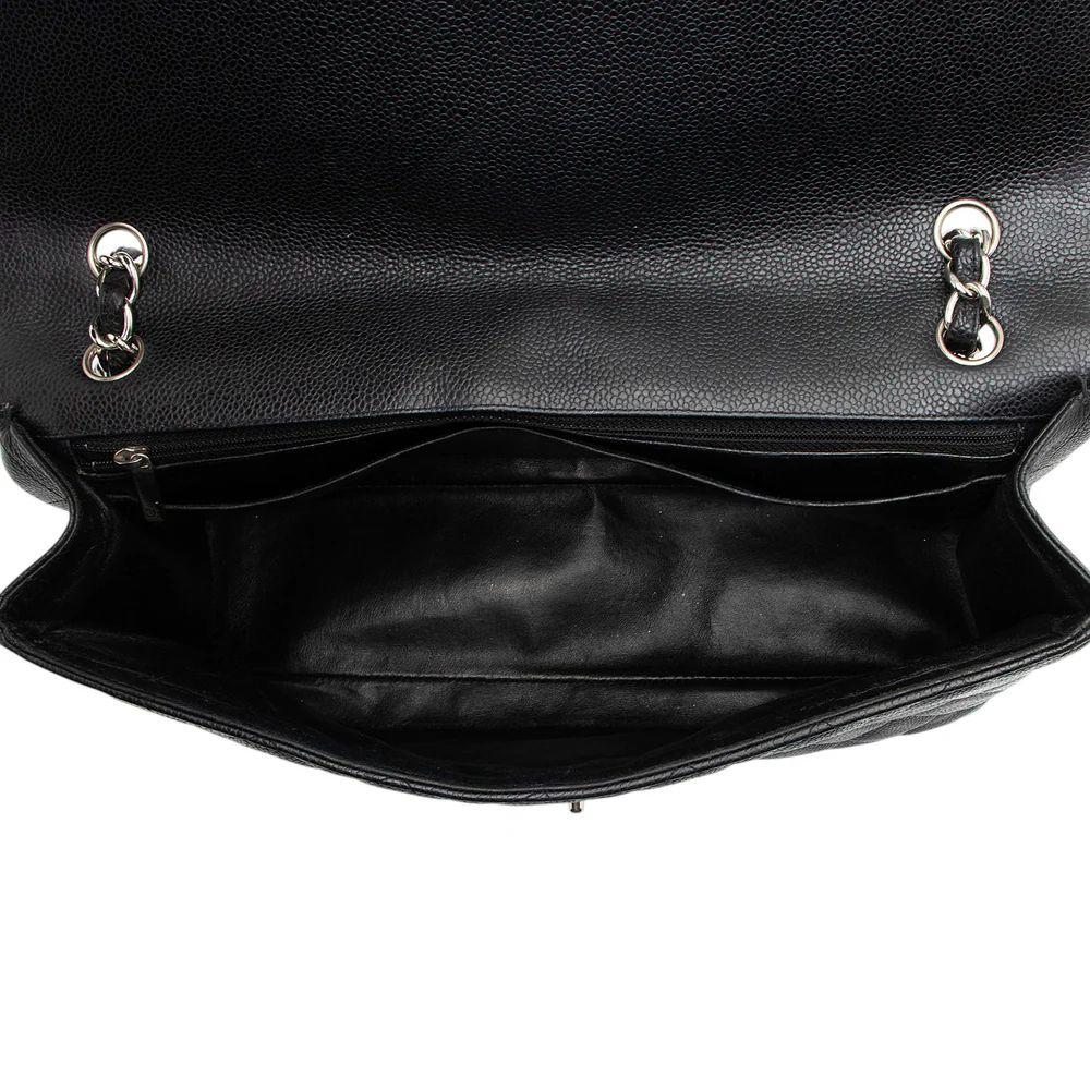 Refurbished Chanel Caviar Leather Classic Maxi Single Flap Bag - Reebelo Australia