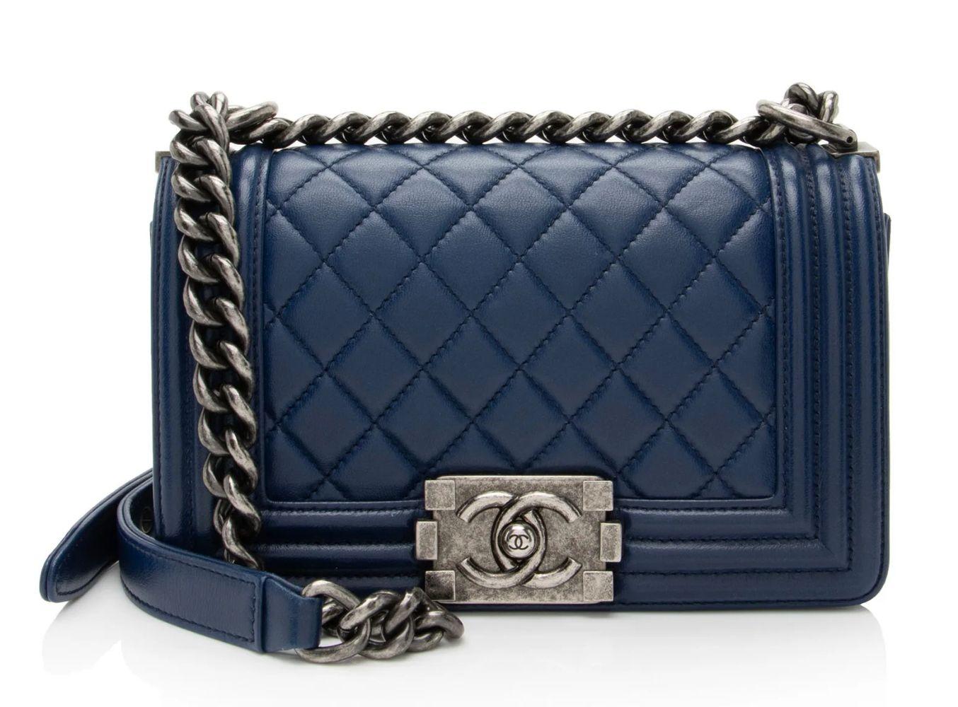 Refurbished Chanel Lambskin Small Boy Bag - Reebelo Australia