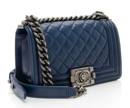Refurbished Chanel Lambskin Small Boy Bag - Reebelo Australia