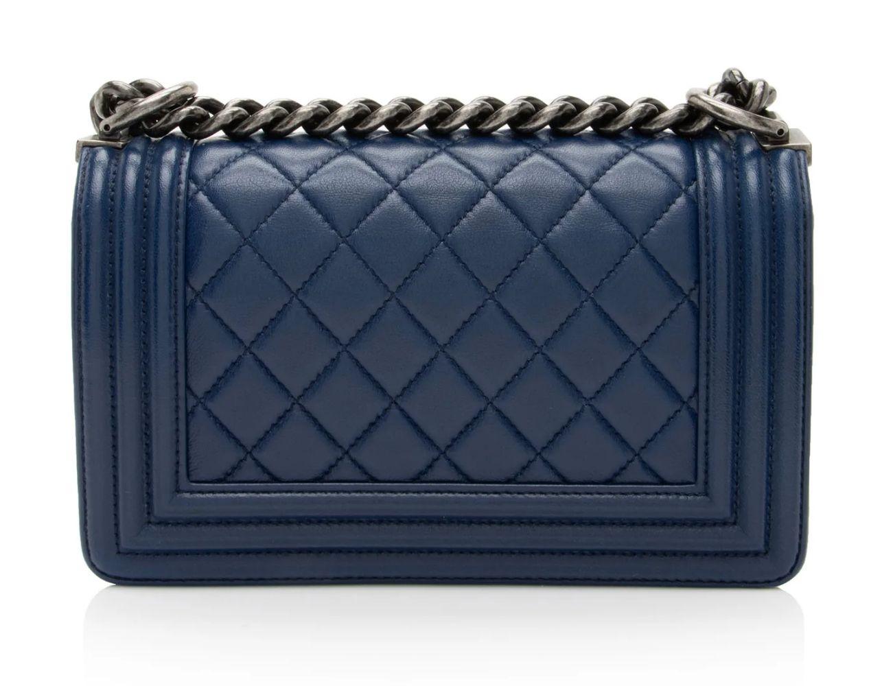 Refurbished Chanel Lambskin Small Boy Bag - Reebelo Australia