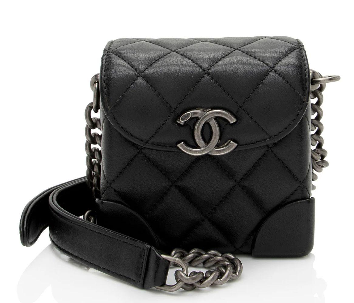 Chanel Lambskin Trunk Shoulder Bag