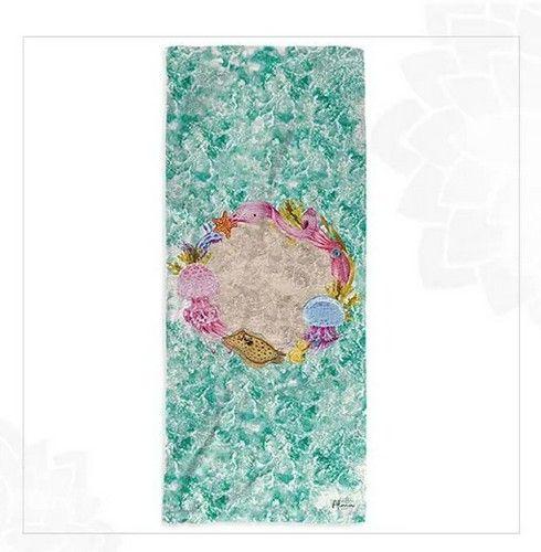 Alma Universal  CORAL BEACH TOWEL unisex Eco-friendly beach gym camping towel sand free galaxy art made from recycled plastic bottles - Default - Brand New