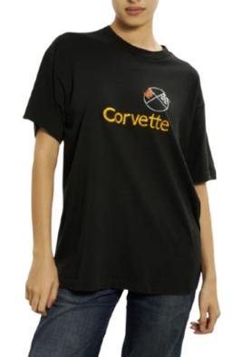 Corvette Embroidered Tee M - Black