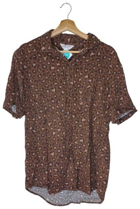 Cotton On  Button Up Blouse 12 - Brown - Excellent