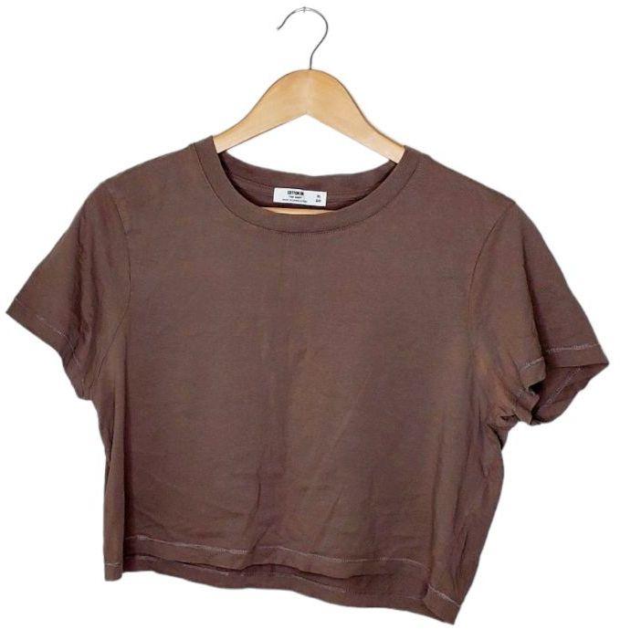 Cotton On  Cropped Tee XL - Brown - Excellent