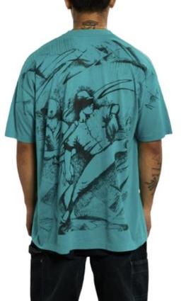 Coulee Youth Centres All Over Print Baseball Tee XL - Dark Cyan