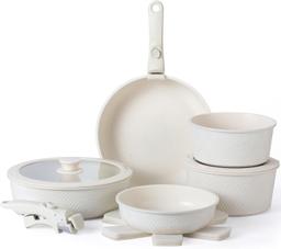 Country Kitchen Cookware Set with Removable Handle