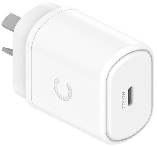 Cygnett  PowerPlus 30W USB-C PD Wall Charger AU - White - Premium