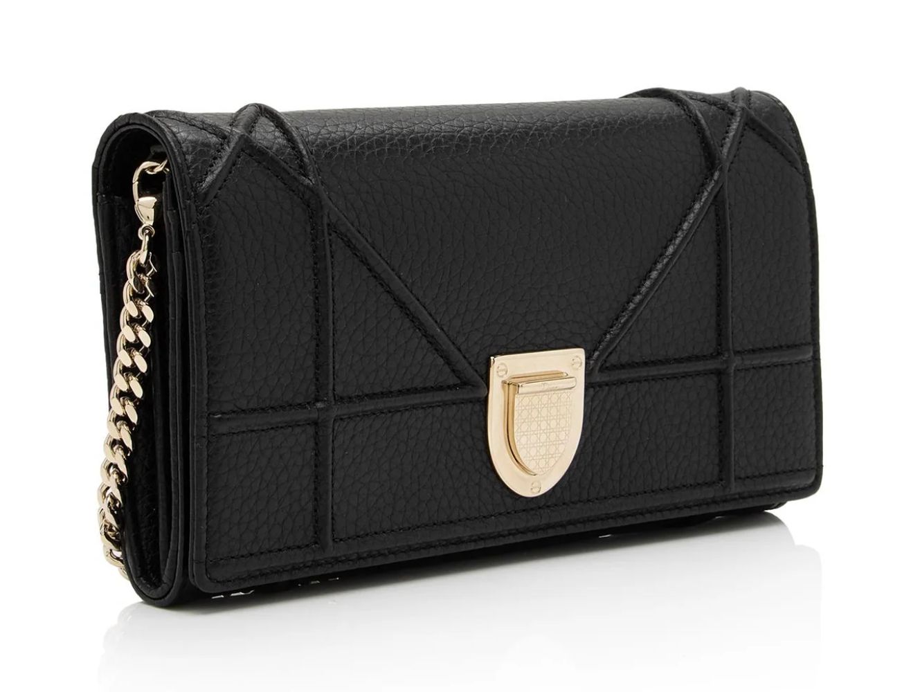 Dior Calfskin Diorama Wallet on Chain Clutch