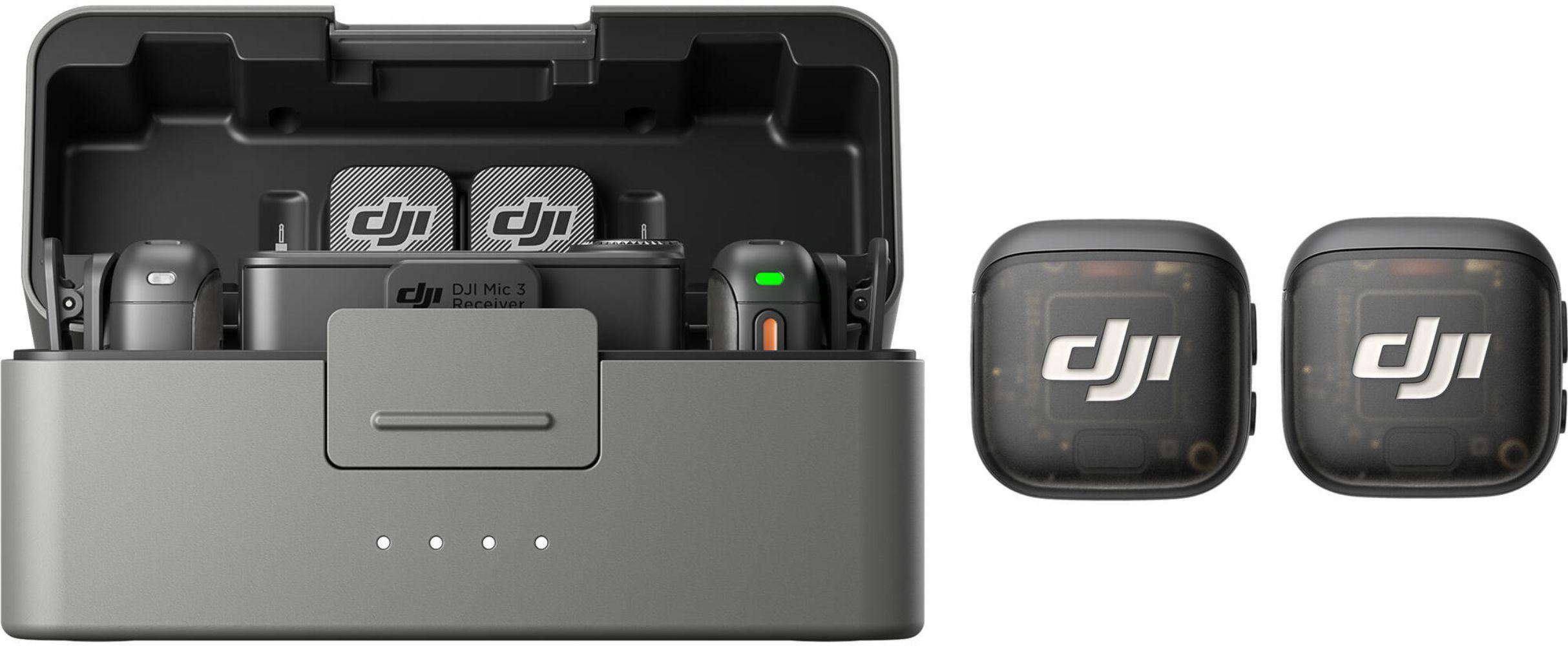 DJI Mic 3 (2 TX + 1 RX + Charging Case) - Black