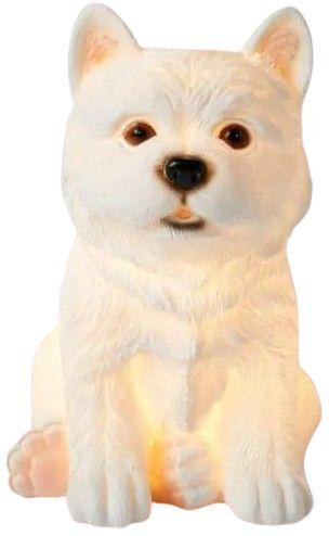 Dog Sculptured Light - White - Over Stock